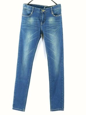 專櫃品牌SIN MAU藍色低腰彈力窄管牛仔褲L號