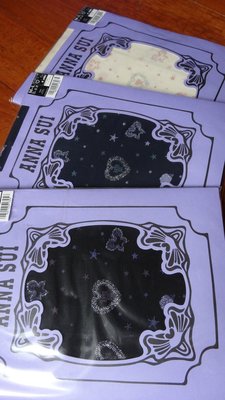 日本原裝Anna Sui三色（黑色／深藍）愛心褲襪~賣場Anna Sui均一價450（下標前請在問與答確認數顏色量）