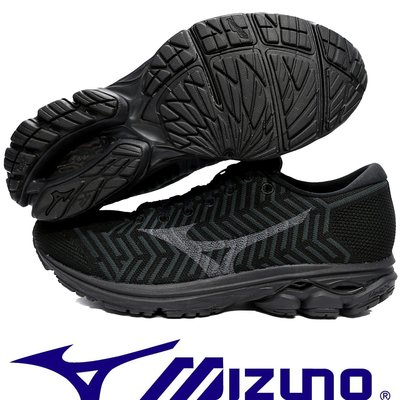 Mizuno J1GC-182903 黑色 WAVEKNIT R2 飛織鞋面慢跑鞋【有12號，特價出清】767M