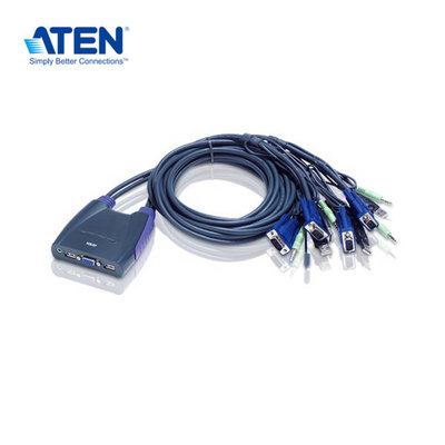 【預購】ATEN CS64US 4埠USB VGA/音訊 Cable KVM多電腦切換器(0.9公尺, 1.2公尺)