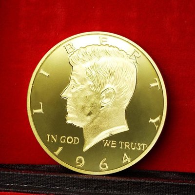 現貨熱銷-【紀念幣】1964年美國總統肯尼迪紀念章自由硬幣 美國國徽白頭海雕紀念章