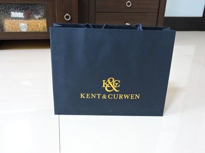 專櫃 KENT &amp; CURWEN K&amp;C 燙金 紙袋 提袋 禮物袋 信封袋