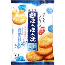 【享吃零食】日本 金吾堂製菓 和鹽米果/燒仙貝-昆布風味(7枚)