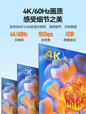 山澤hdmi高清線2.0連接4k電腦顯示器hdml電視機頂盒數據加長3/5米~菜菜小商鋪