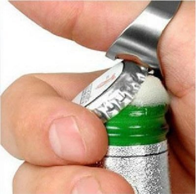 【戒指開瓶器】不鏽鋼 指環開瓶器 魔術開瓶器 汽水 啤酒 開瓶器 開罐器 隨身攜帶 創意 【L】
