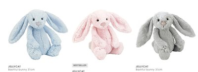 [英國Jellycat 團購] JELLYCAT 經典兔子安撫玩偶 31cm，款式眾多，歡迎詢問下單！