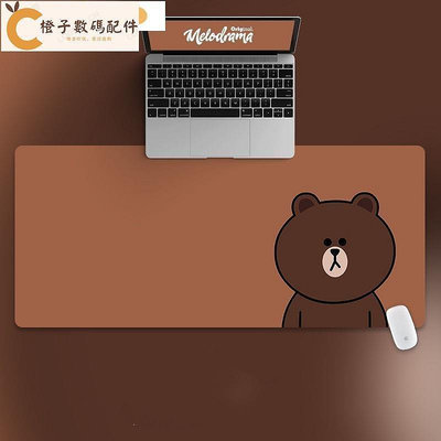 全館免運 可愛的熊大鼠標墊鍵盤墊卡通鼠標墊筆記本電腦遊戲玩家鼠標墊遊戲鼠標墊大鎖邊鍵盤 可開發票