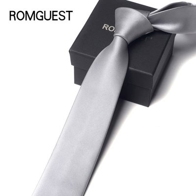 現貨熱銷-romguest領帶男士休閑商務領帶學生職業禮盒 6cm韓式窄~特價