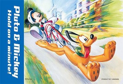 日本正版拼圖．迪士尼 米奇 布魯托 204片迷你絕版拼圖，98-544