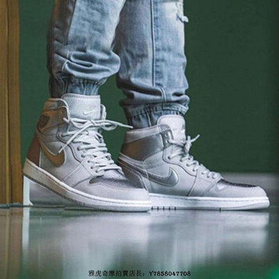 Nike Wmns Jordan 1 High OG 白灰銀 簡約 東京 金屬 減震 高筒 籃球鞋 DC1788-029[飛凡男鞋]