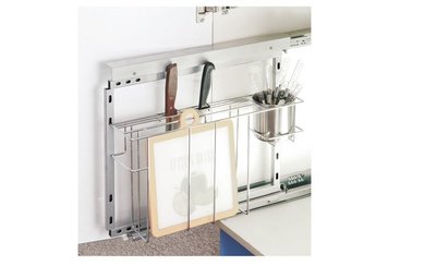 ╭☆魔法廚房☆F6520S-4水槽櫃 矮櫃 專用 清潔用品收納 刀具砧板餐具 緩衝 不鏽鋼側拉籃
