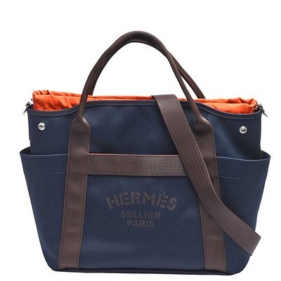 Hermes Groom boot and helmet bag深藍色肩背手提包
