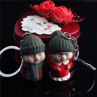 鑰匙圈 鑰匙扣 掛飾 手機吊飾 禮物可愛3D情侶娃娃鑰匙扣 男女汽車鑰匙鏈掛件創意七夕情人節禮品