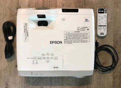 EPSON EB-530 短焦投影機 3200流明 HDMI 可側投 實測手機平板可無線投影 Switch及Netfilx投影順暢