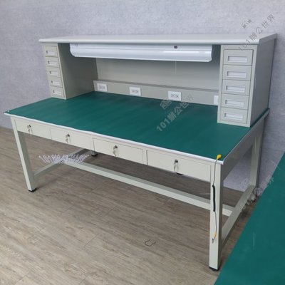 (W180*D90*H124cm)四屜電檢桌、電子廠生產線專用工作桌、可訂製各種尺寸及樣式B164