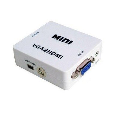 帶3.5音源孔 VGA 轉 HDMI  VGA TO HDMI 線 轉換器 轉換盒 (全新盒裝商品)【台中大眾電玩】
