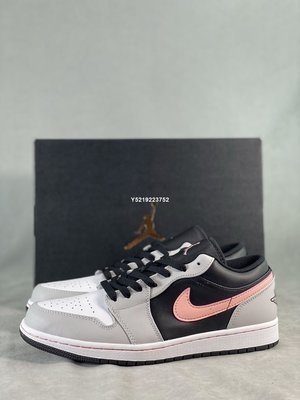 Nike Air Jordan 1 Low Black Grey Pink 灰黑粉男鞋553558-062