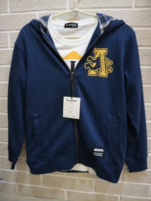 婕的店日本精品~日本帶回~AIRWALK 男童短袖T恤+深藍色連帽外套(160cm)