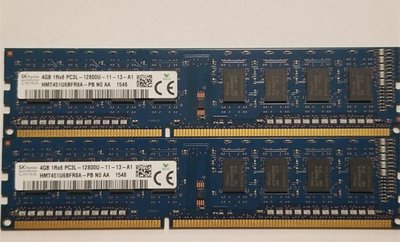 現代 SK 4GB 1RX8 PC3L 12800U DDR3L 1600 4G 低電壓 桌機機記憶體
