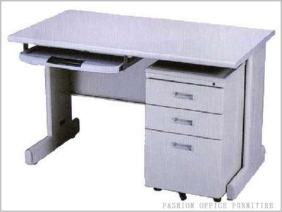 安東尼先生辦公家具---HU辦公桌寬140cm深70cm高74cm(辦公桌+活動櫃+鍵盤架) 特價中
