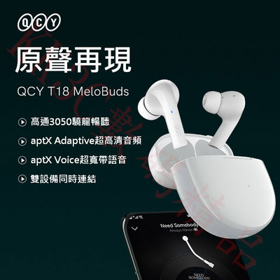 QCY T18 MeloBuds 真無線藍牙耳機 入耳式 藍牙5.2 雙耳通話降噪