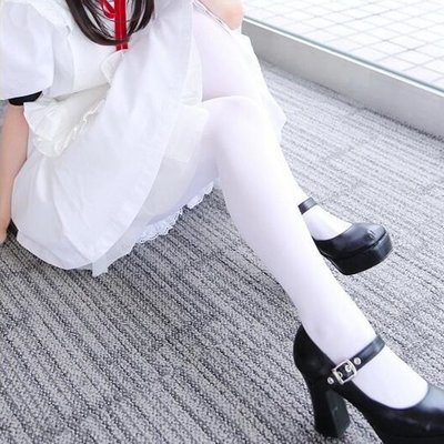 愛襪甜心【S-482】 原宿cos軟妹❤日系Lolita白色天鵝絨超彈性褲襪