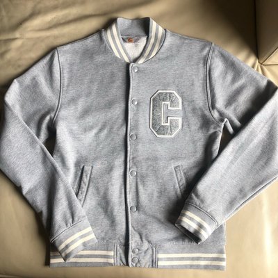 [品味人生] 保證正品 Carhartt 灰色  C logo 刷毛 夾克 棒球外套 size S 也適合M