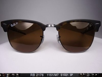 信義計劃 眼鏡 Ray Ban 雷朋 RB 2176 太陽眼鏡 膠框 金屬 鉚釘 眉框 摺疊款 sunglasses