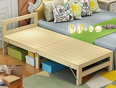 下殺-折疊床單人床成人簡易實木午休床兒童家用木板拼接加寬長松木小床~~~