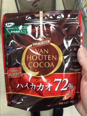 芭比日貨~*日本製 片岡物產  Van Houten Cocoa 3倍濃厚72%可可粉 190g 預購