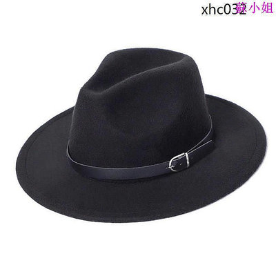 （現貨） Men Women Fedora Hat 男女秋冬毛呢禮帽紳士爵士平簷毛氈大簷帽-發億旺華