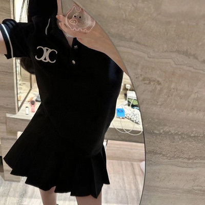 Leann代購~CELINE 2023夏季新款凱旋門刺繡短袖T恤女設計感小眾時