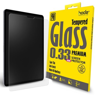 hoda 超透亮 2.5D 滿版 9H 玻璃保護貼，iPad Pro 12.9吋 2018-2021 M1