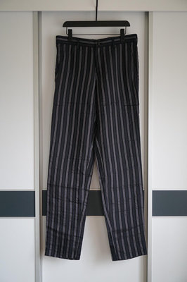 Yohji Yamamoto 05ss 藍紫條紋銅氨絲西褲