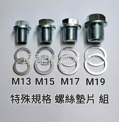 機車 排油 洩油 放油 孔 螺絲 M13 M15 M17 M19 特殊規格 螺絲 螺栓