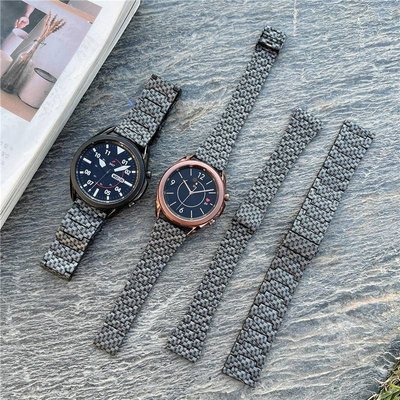 20mm 22mm 碳纖維錶帶 適用三星華為手錶配件 Galaxy Watch Gear S3 Huawei Watch