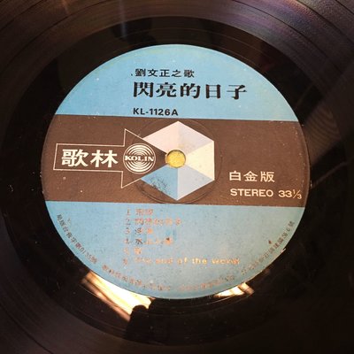 ［二手國語LP黑膠唱片］早期歌林唱片 劉文正 閃亮的日子 黑膠裸片