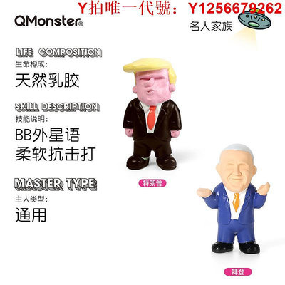 狗狗玩具Qmonster狗狗發聲玩具解悶神器寵物狗耐咬磨牙幼中小型犬名人家族 現貨