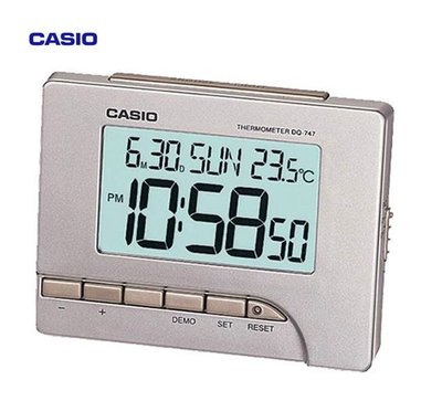 [時間達人] 保證原廠公司貨 CASIO 液晶電子鐘 【CASIO】大字幕數位貪睡鬧鐘DQ-747-8