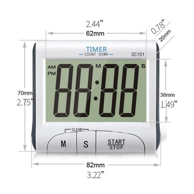 【熱賣精選】DC101廚房計時器 定時器 薄型大屏幕電子計時器 廚房提醒器