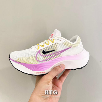 【RTG】NIKE W ZOOM FLY 5 白紫黃 慢跑鞋 輕量 緩震 編織 透氣 大勾 女鞋 DM8974-100