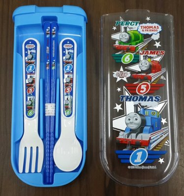 湯瑪士小火車攜便式兒童餐具組湯匙+叉子+筷子~日本製