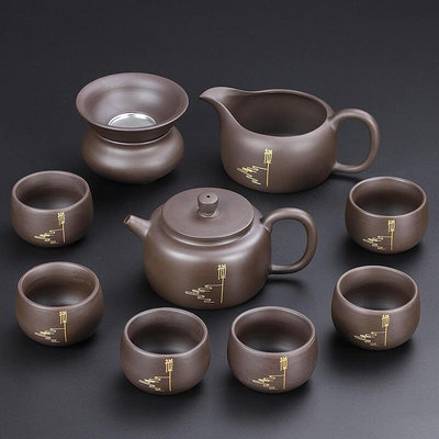 陶福氣 家用紫砂功夫茶具套裝 整套陶瓷茶壺茶杯茶道禮品茶具套