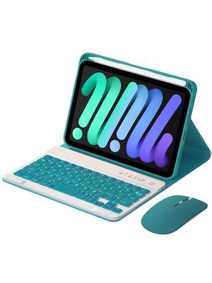現貨熱銷-2021款ipadmini6鍵盤保護套帶筆槽適用mini6迷你5代4外接鼠標套裝蘋果7.9英寸8.3平板全包殼