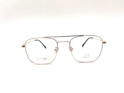 光寶眼鏡城(台南) 細版雙槓方款眼鏡鈦合金,BATA鈦舒適彈性腳,86067/C1玫瑰金色