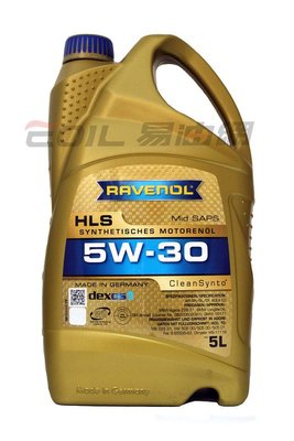【易油網】RAVENOL HLS SAE 5W30 全合成機油 5L