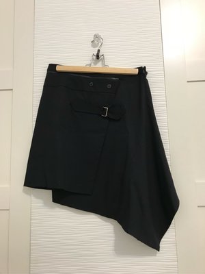 Christian Dior 黑色斜角及膝裙