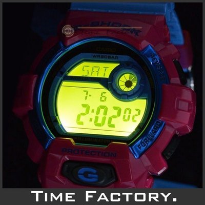 時間工廠 無息分期 CASIO G-SHOCK 藍紫炫彩多層次液晶LED數位錶 G-8900SC-4