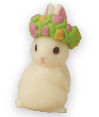 【QQ公仔物語】【NA447】【現貨滿千免運】EPOCH 兔子與花冠 可愛 兔兔 單賣 棕兔與綠花圈款 熱賣商品