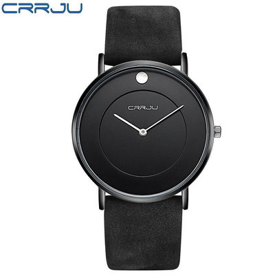 CRRJU/卡俊 2106男士超薄手錶 商務休閑男士手錶氣質男錶皮帶錶